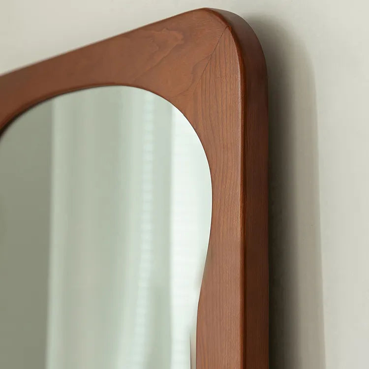 Elegant Boxwood Glass Mirror with Modern Curved Design - Enhance Your Space Today! fpmxm-2788