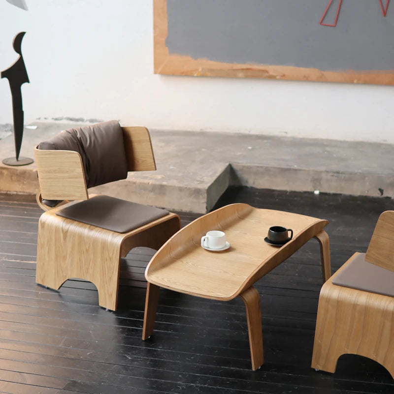Stylish Multi-Layer Board Chair with PU Leather Accent – Modern Comfort for Your Space fqr-5110