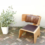 Stylish Multi-Layer Board Chair with PU Leather Accent – Modern Comfort for Your Space fqr-5110