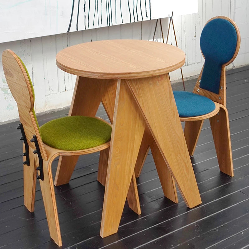 Stylish Multi-Layer Board Chair with Soft Cotton-Ramie Cushion - Perfect for Modern Decor! fqr-5112
