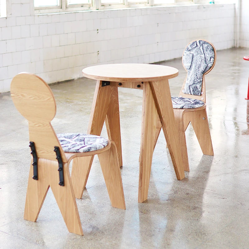 Stylish Multi-Layer Board Chair with Soft Cotton-Ramie Cushion - Perfect for Modern Decor! fqr-5112