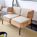Stylish Multi-Layer Board Sofa with PU Leather and Cotton-Ramie Upholstery - Modern Comfort for Your Space fqr-5114