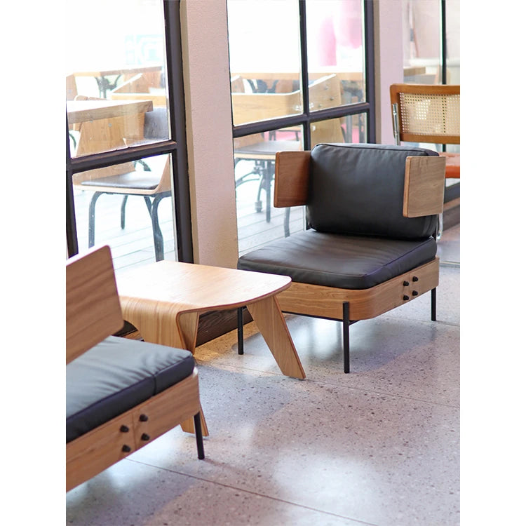 Stylish Multi-Layer Board Sofa with PU Leather and Cotton-Ramie Upholstery - Modern Comfort for Your Space fqr-5114