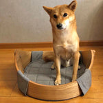 Cozy Multi-Layer Cotton-Ramie Pet Bed for Dogs – Stylish and Comfortable Dog Sleeping Solution fqr-5123