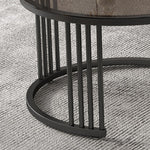 Stylish Sintered Stone Tea Table with White, Brown, and Gray Highlights - Perfect for Modern Living Rooms frg-496