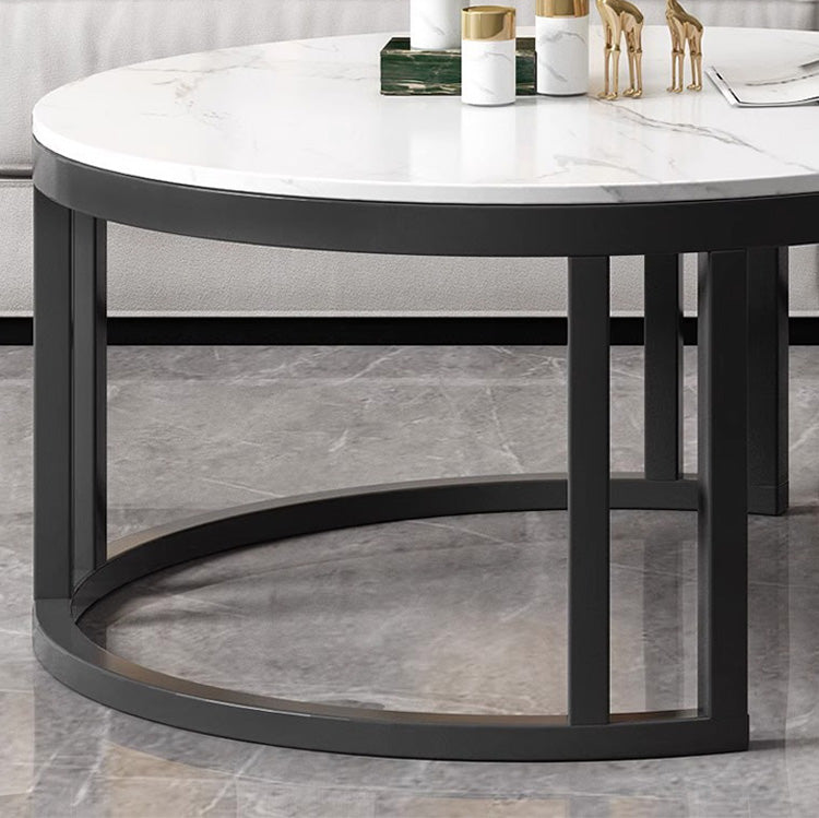 Modern Luxury Tea Table with Sintered Stone & Wood, White, Gray, Brown frg-501