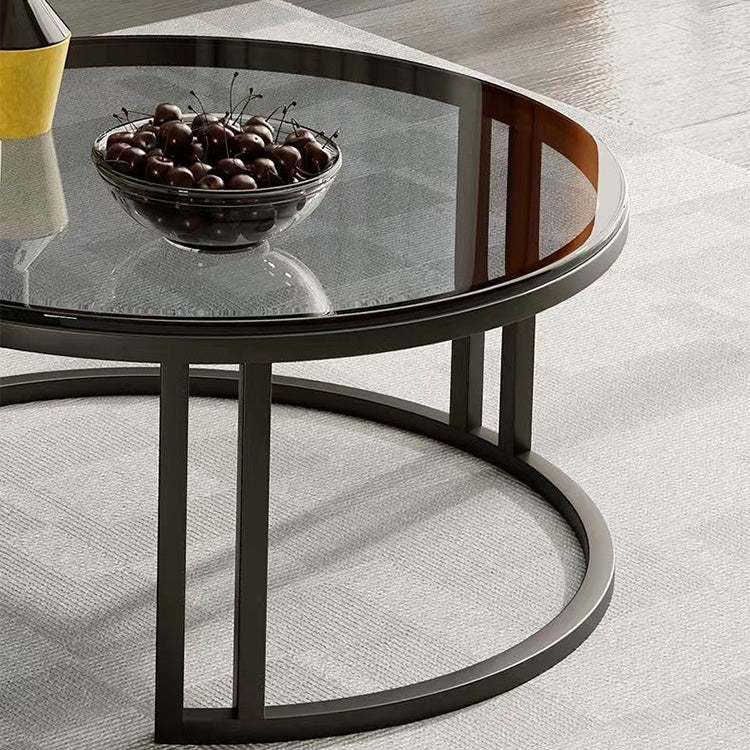 Elegant Modern Sintered Stone and Wood Tea Table with Metal & PU Leather Accents - Gray, White, Brown frg-502