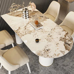 Italian-Style Sintered Stone Table with Elegant Faux Leather Finish fsdb-2248