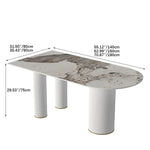 Italian-Style Sintered Stone Table with Elegant Faux Leather Finish fsdb-2248