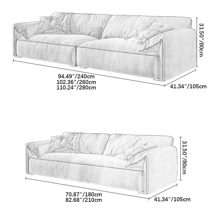 Luxurious Solid Wood Sofa - Down Stuffed Cotton Comfort for Elegant Living fsdb-2254