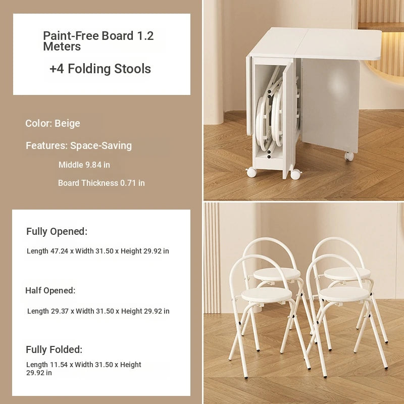 Compact Folding Table with Stylish Design – Perfect for Small Spaces & Versatile Use fsf-5210