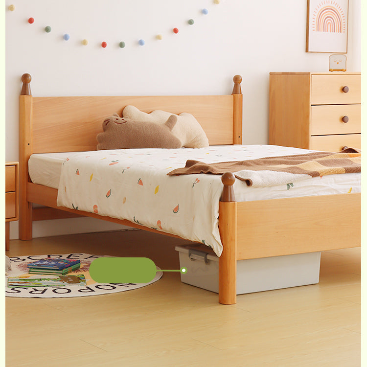 Premium Natural Beech and Pine Wood Bed - Stylish & Durable Design fslmz-1082