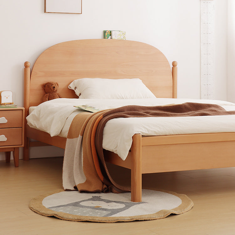Elegant Bed Frame in Natural Beech and Pine Wood - Durable and Stylish fslmz-1084