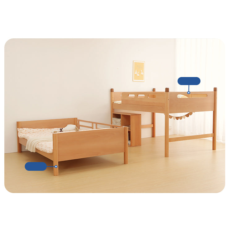 Elegant Natural Beech, Cedar, and Pine Wood Bed – Superior Craftsmanship and Timeless Design fslmz-1085