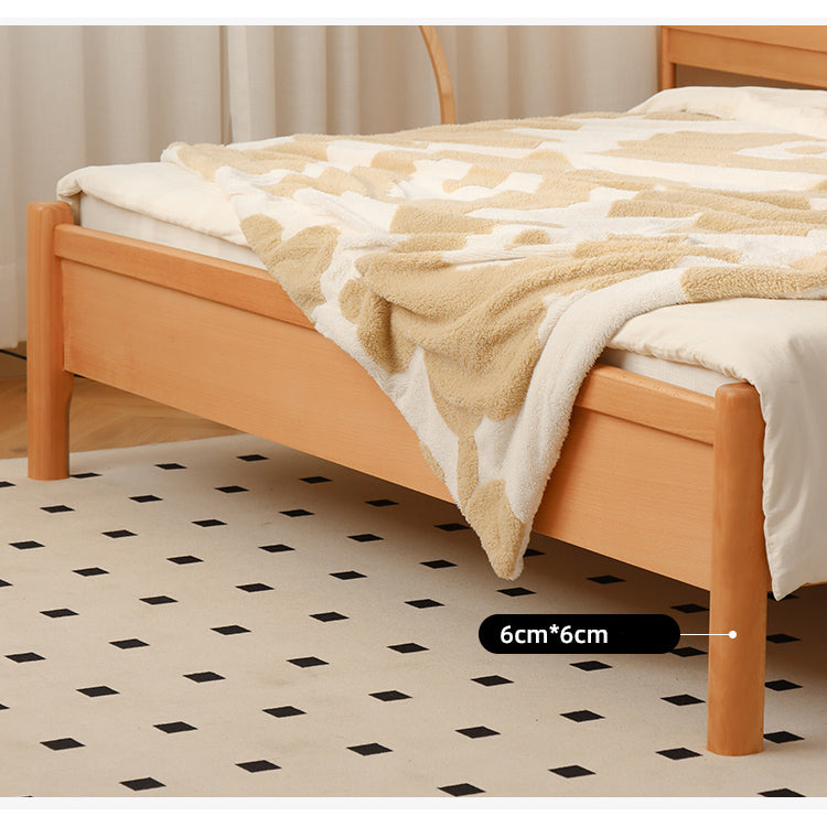 Elegant Bed Crafted from Premium Beech, Cedar, and Pine Wood fslmz-1090