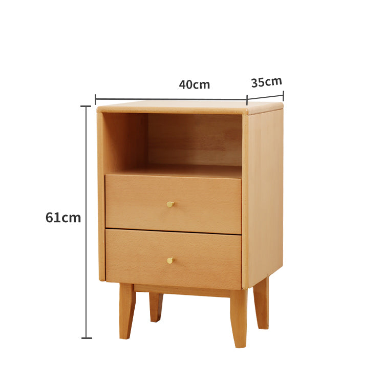Stylish Natural Beech Wood Bedside Cupboard for Modern Bedrooms fslmz-1094