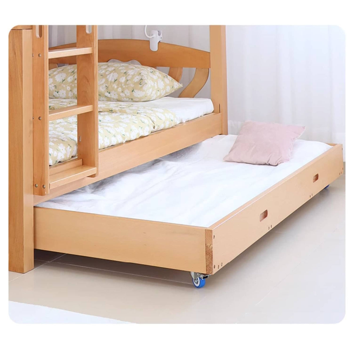 Elegant Bed Frame in Premium Beech, Pine, and Rubber Wood for Modern Bedrooms fslmz-1103