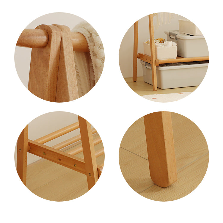 Premium Beech Wood Storage Rack - Stylish and Durable Solution for Home and Office Organization fslmz-1106