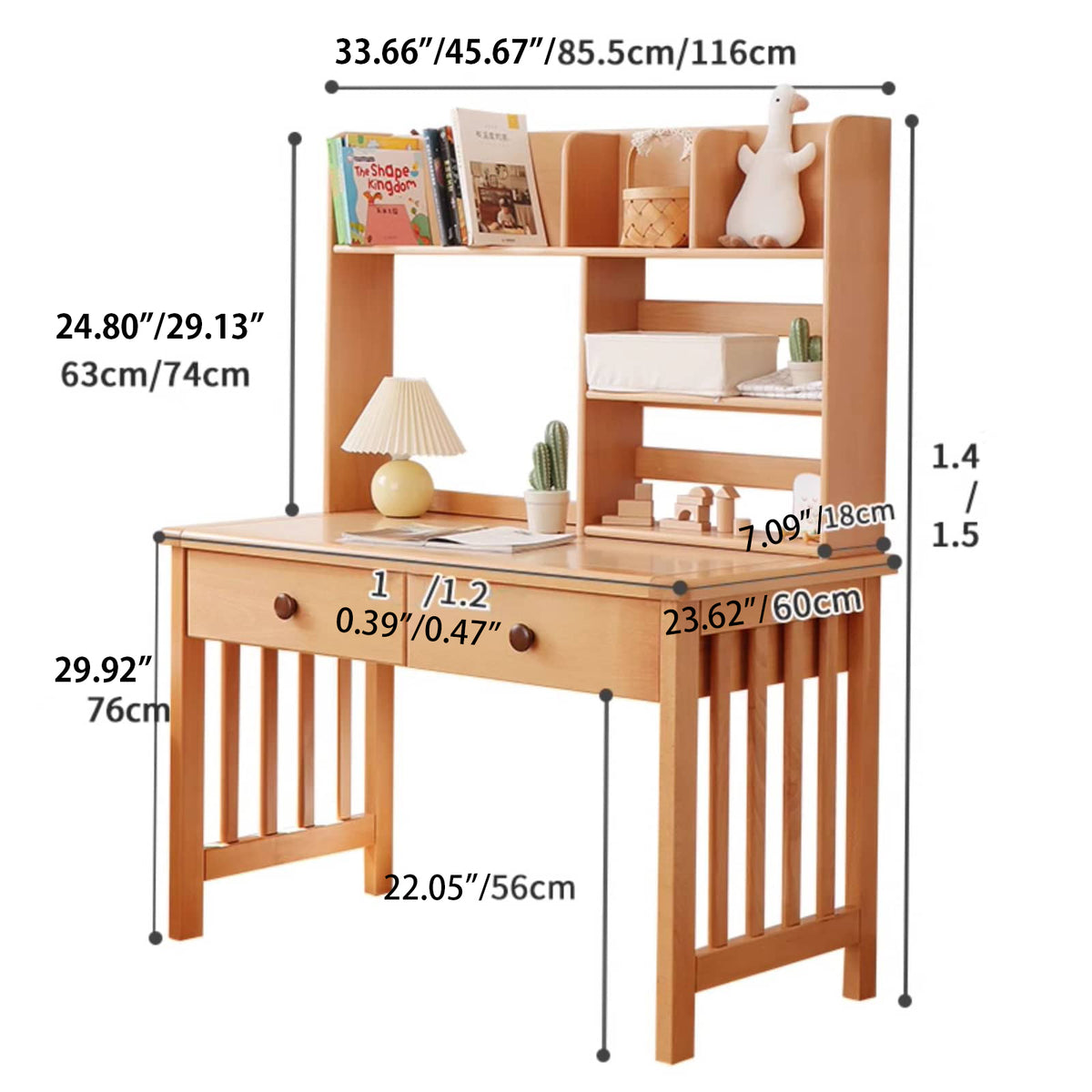 Stylish Natural Beech Wood Table for Modern Homes fslmz-1107