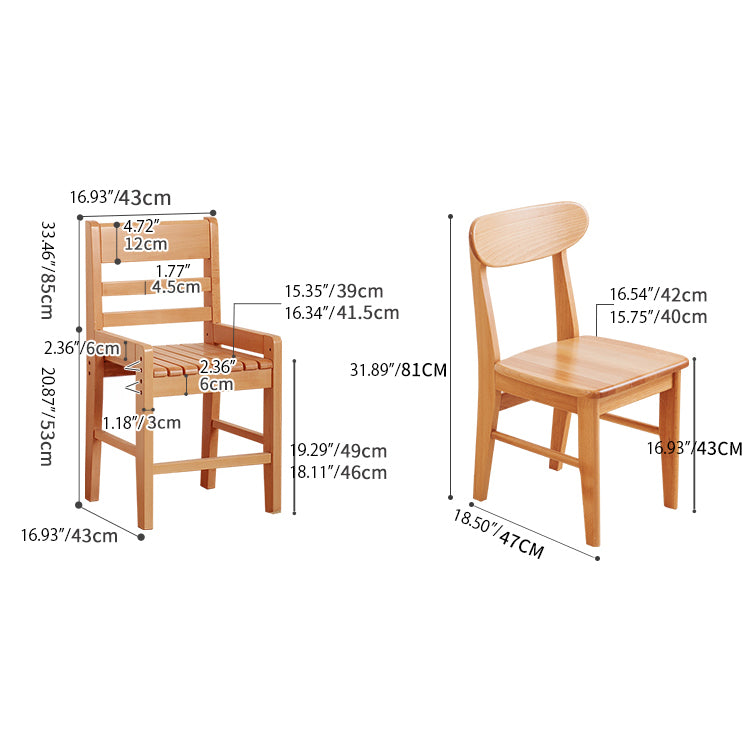 Elegant Natural Beech Wood Chair for Your Home or Office fslmz-1108