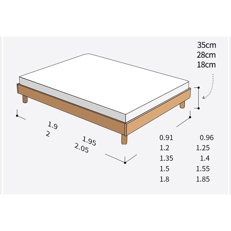 Elegant Beech and Cedar Wood Bed - Natural Brown & White Finish fslmz-1111
