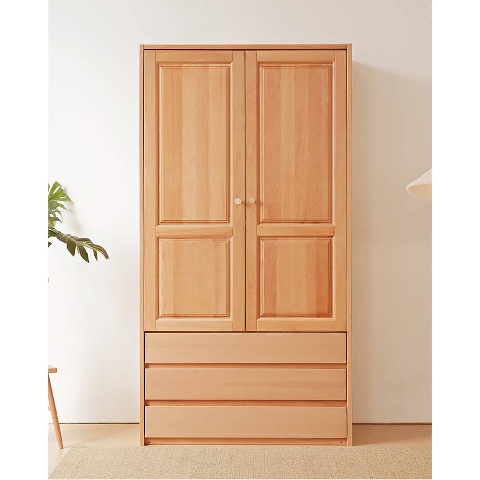 Premium Natural Beech and Rubber Wood Cabinet for Elegant Home Storage fslmz-1116