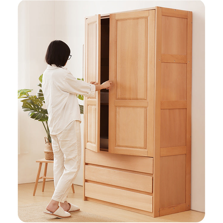 Premium Natural Beech and Rubber Wood Cabinet for Elegant Home Storage fslmz-1116