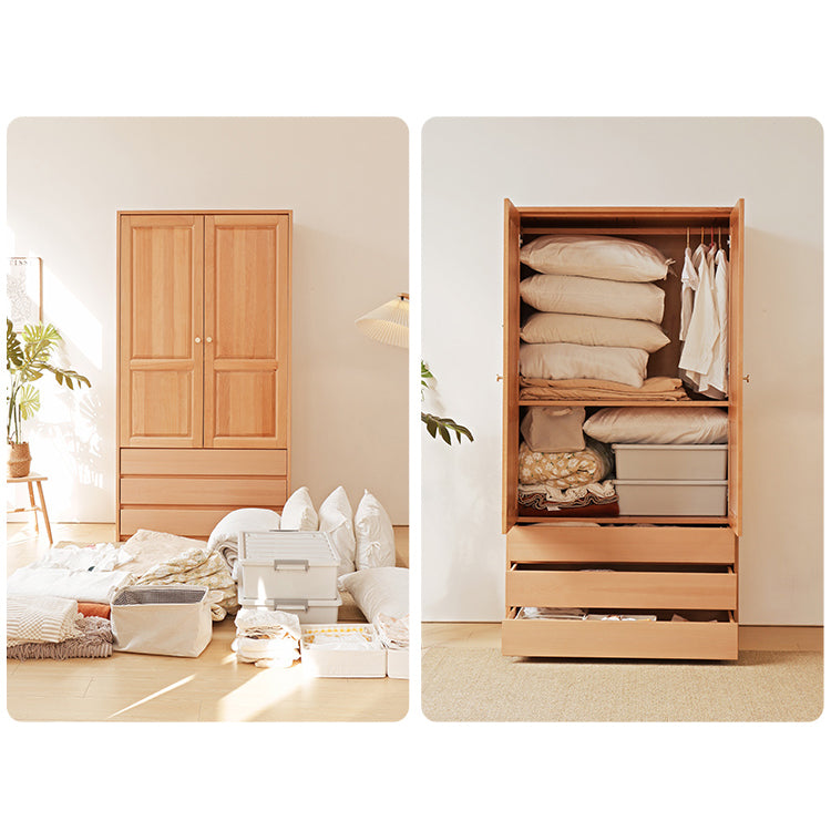 Premium Natural Beech and Rubber Wood Cabinet for Elegant Home Storage fslmz-1116