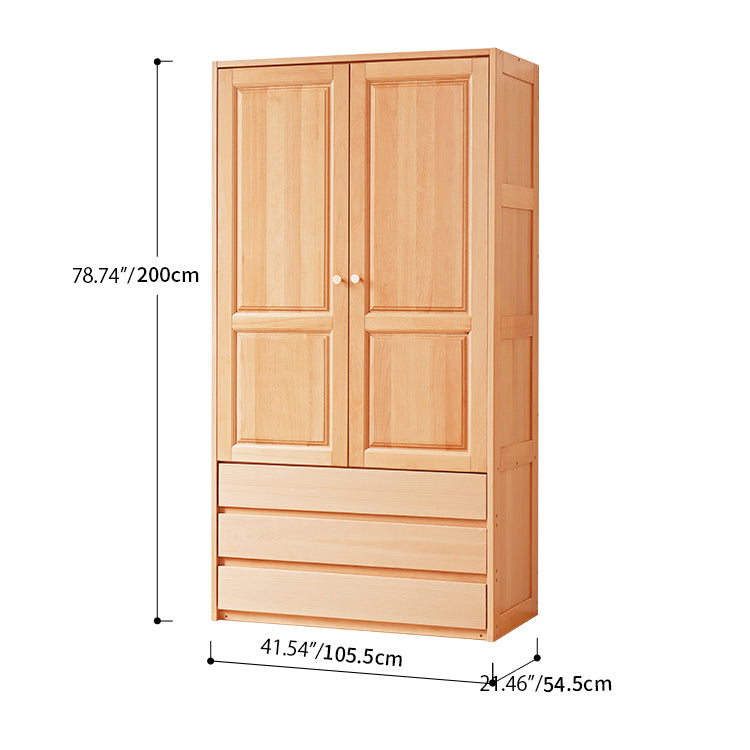 Premium Natural Beech and Rubber Wood Cabinet for Elegant Home Storage fslmz-1116