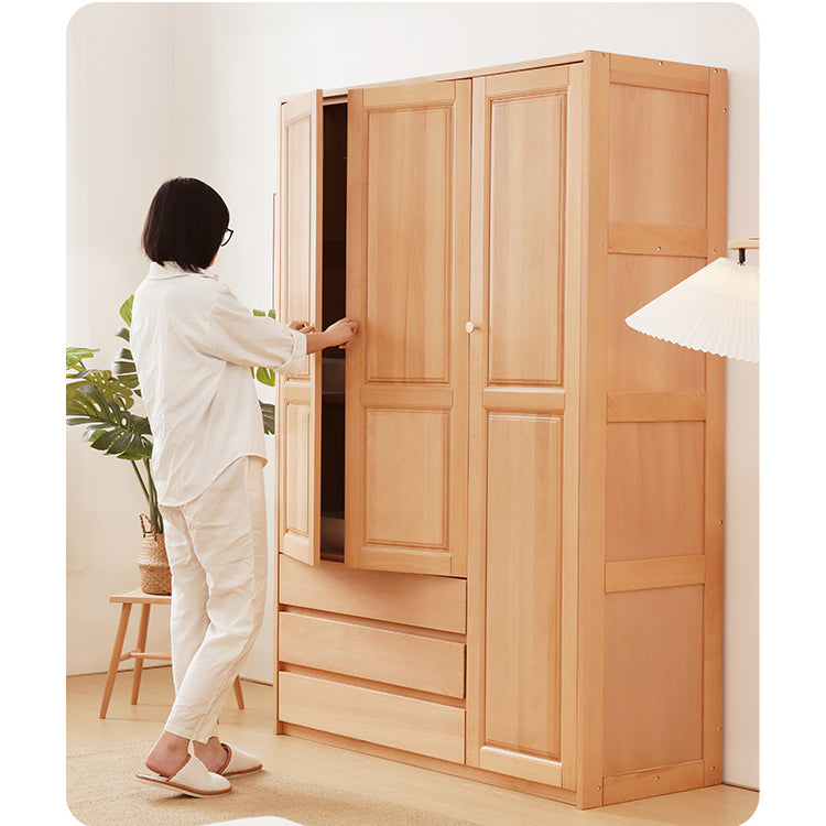 Stylish Natural Beech & Rubber Wood Cabinet for Modern Living Spaces fslmz-1117