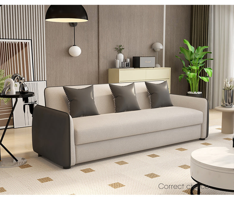 Modern Scratch-Resistant Fabric Sofa - Black, White, Brown, Green, Gray with Durable Wood Particle Board Frame fsmy-403