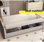 Modern Scratch-Resistant Fabric Sofa - Black, White, Brown, Green, Gray with Durable Wood Particle Board Frame fsmy-403