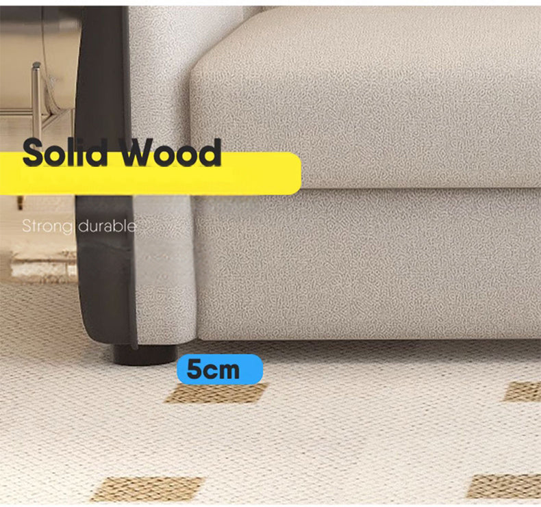 Modern Scratch-Resistant Fabric Sofa - Black, White, Brown, Green, Gray with Durable Wood Particle Board Frame fsmy-403