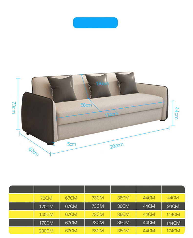 Modern Scratch-Resistant Fabric Sofa - Black, White, Brown, Green, Gray with Durable Wood Particle Board Frame fsmy-403