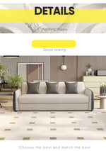 Elegant Scratch-Resistant Wood Particle Board Sofa - Black, Off White, Brown & Green fsmy-405