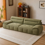 Cream Style Fabric Sofa, Modern Minimalist Straight Floor Couch for Living Room fsmy-451