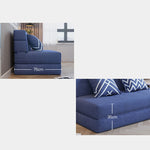 Luxurious Dark Gray-Blue Cotton-Linen Sofa - Modern Comfort in Light Khaki fsq-1416