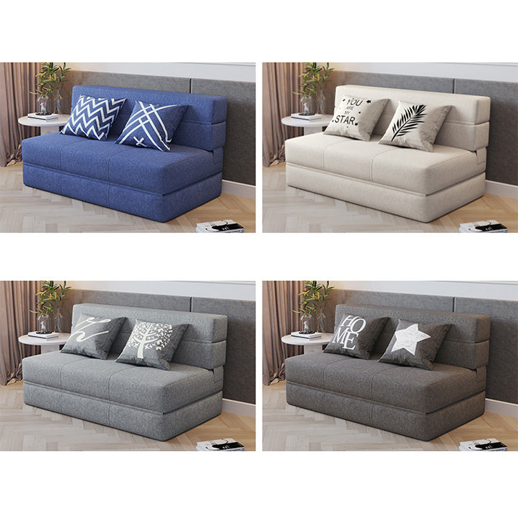 Luxurious Dark Gray-Blue Cotton-Linen Sofa - Modern Comfort in Light Khaki fsq-1416