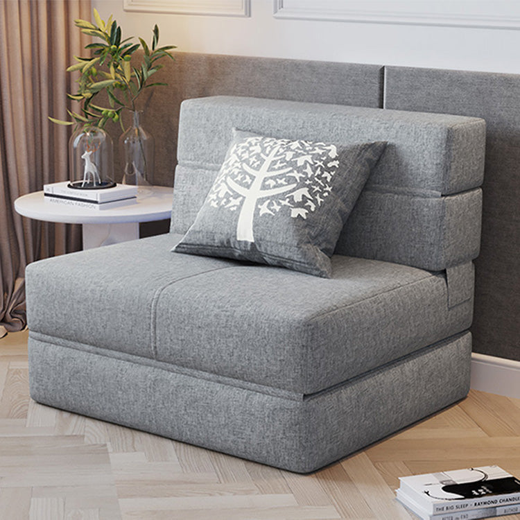 Luxurious Dark Gray-Blue Cotton-Linen Sofa - Modern Comfort in Light Khaki fsq-1416