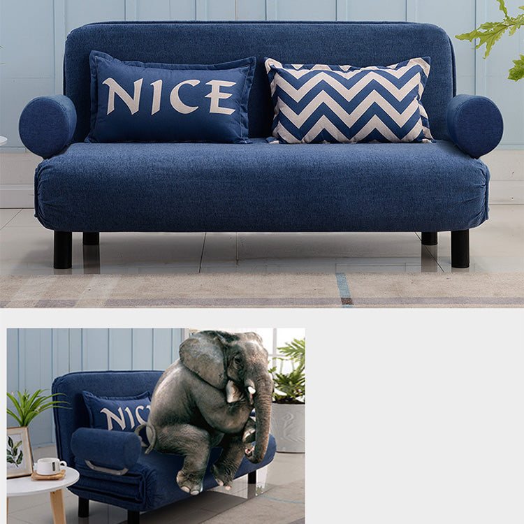 Stylish Cotton-Linen Sofa in Blue, Khaki, and Light Gray - Perfect for Modern Living Rooms fsq-1417