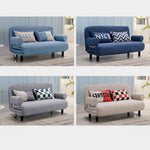Stylish Cotton-Linen Sofa in Blue, Khaki, and Light Gray - Perfect for Modern Living Rooms fsq-1417