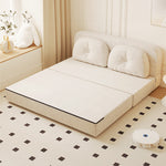 Stylish Modern Faux Leather Sofa in Beige, Khaki, Light Blue, and Gray Options fsq-1419