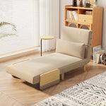 Elegant Beige Gray Sofa with Laminated Wood Frame and Cotton-Linen Upholstery fsq-1420