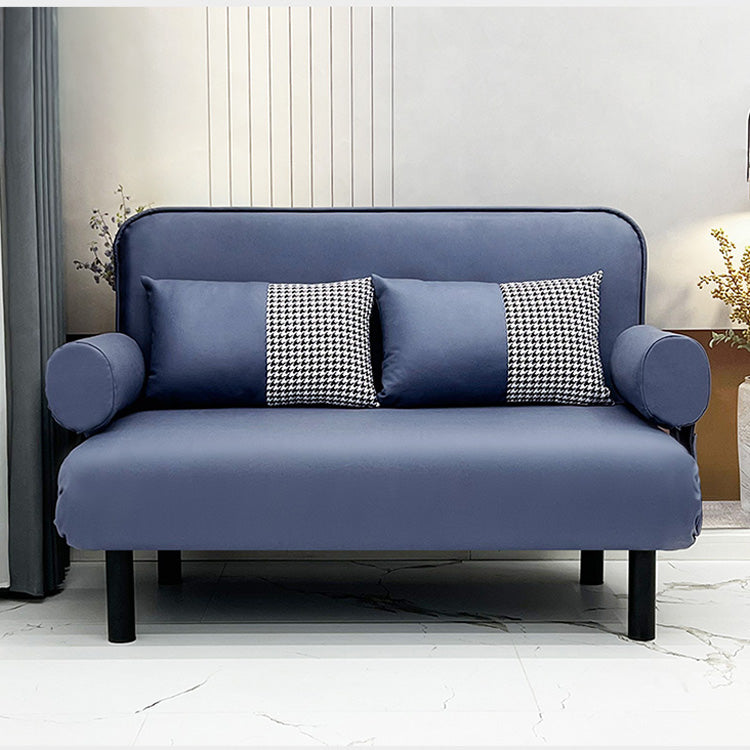 Stylish Leathaire Sofa in Blue, Orange, and Gray for Modern Living Rooms fsq-1422