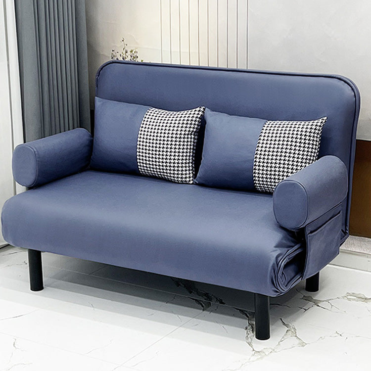 Stylish Leathaire Sofa in Blue, Orange, and Gray for Modern Living Rooms fsq-1422