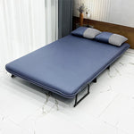 Stylish Leathaire Sofa in Blue, Orange, and Gray for Modern Living Rooms fsq-1422