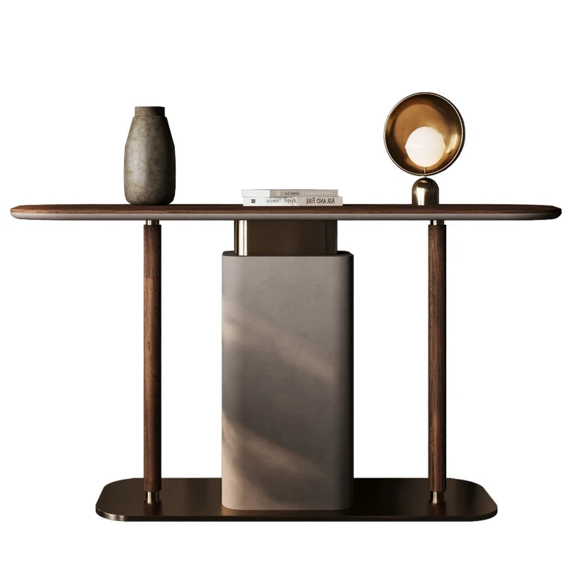 Sleek Modern Cabinet with PU Leather & Black Walnut Wood - Stylish Storage Solution for Any Home fsu-5240