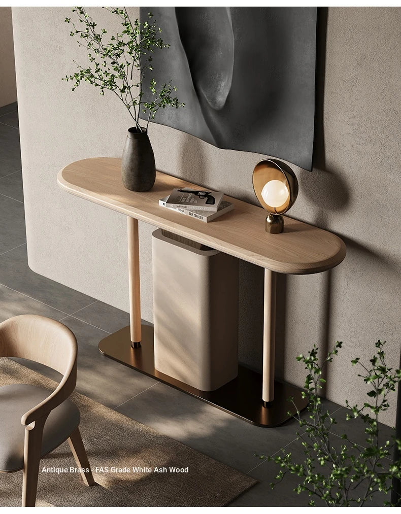 Sleek Modern Cabinet with PU Leather & Black Walnut Wood - Stylish Storage Solution for Any Home fsu-5240