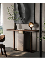 Sleek Modern Cabinet with PU Leather & Black Walnut Wood - Stylish Storage Solution for Any Home fsu-5240