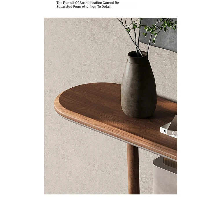 Sleek Modern Cabinet with PU Leather & Black Walnut Wood - Stylish Storage Solution for Any Home fsu-5240